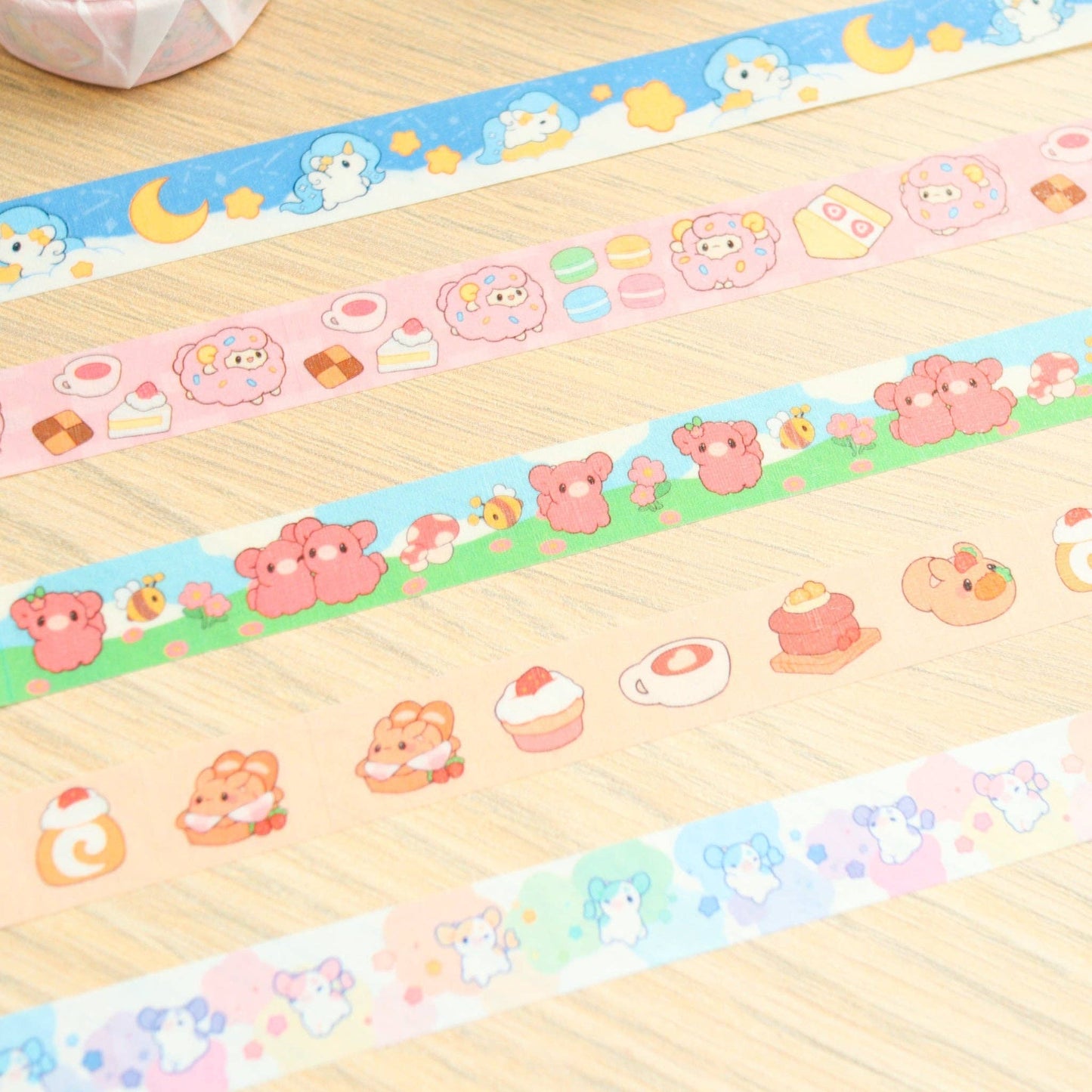 🐰 Bunny Bakery Washi Tape – Baked Goodness & Fluffy Friends!