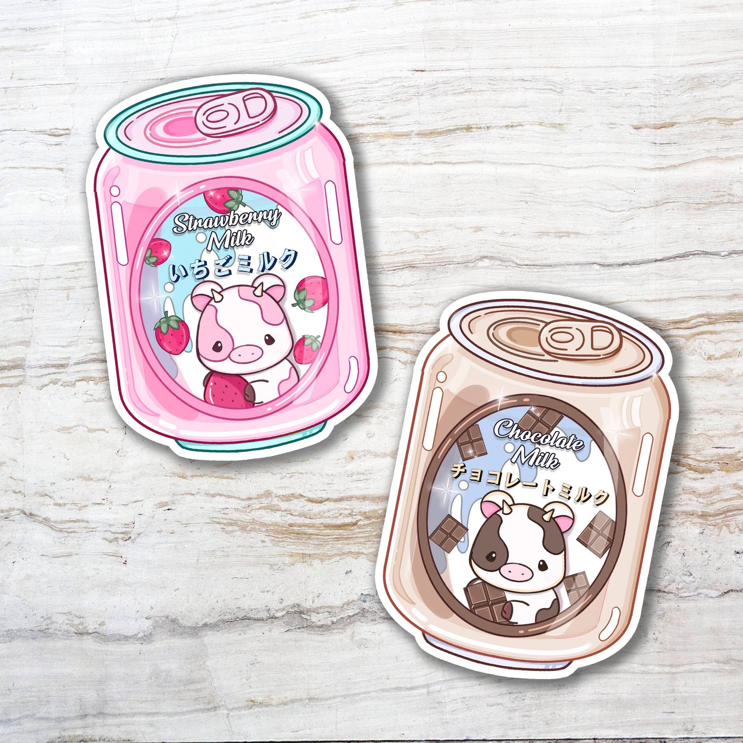 Cow Japanese Milk Can Sticker