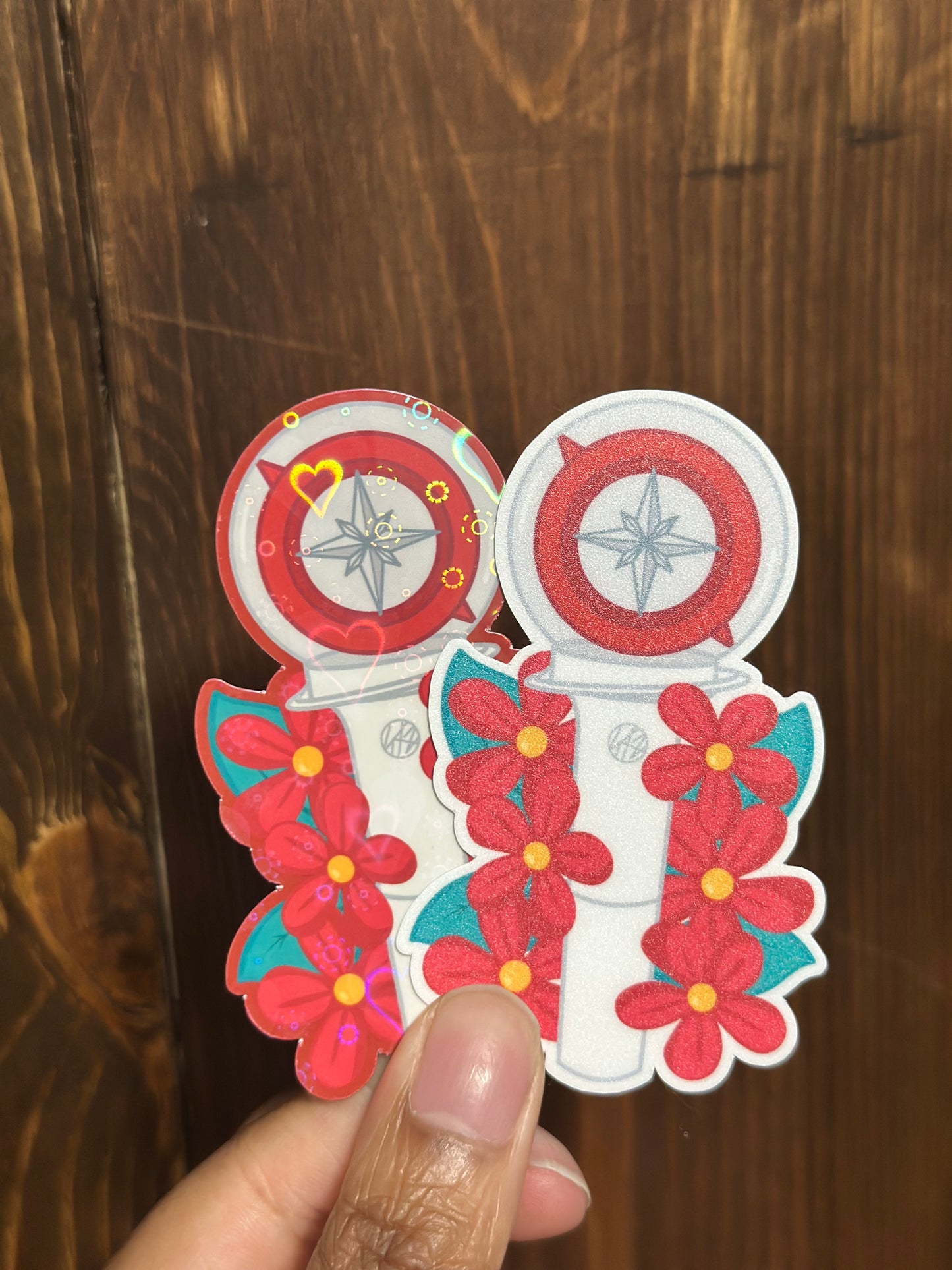 π‘ K-Pop Light Stick Vinyl Sticker β Holographic or Matte! πΆ
