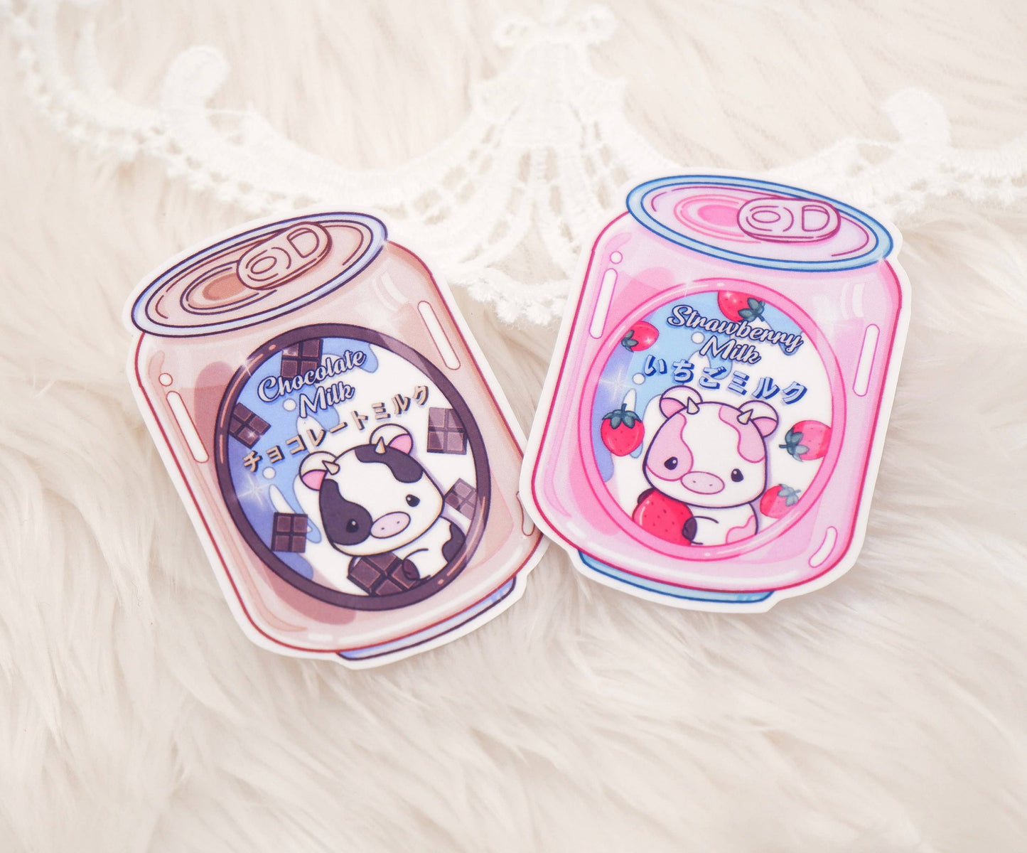 Cow Japanese Milk Can Sticker