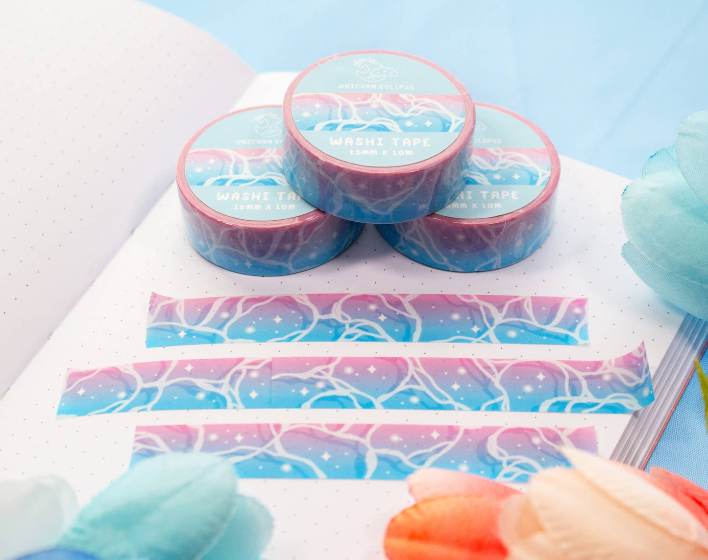 🌀 Vaporwave Water Washi Tape – Dreamy Retro Waves!
