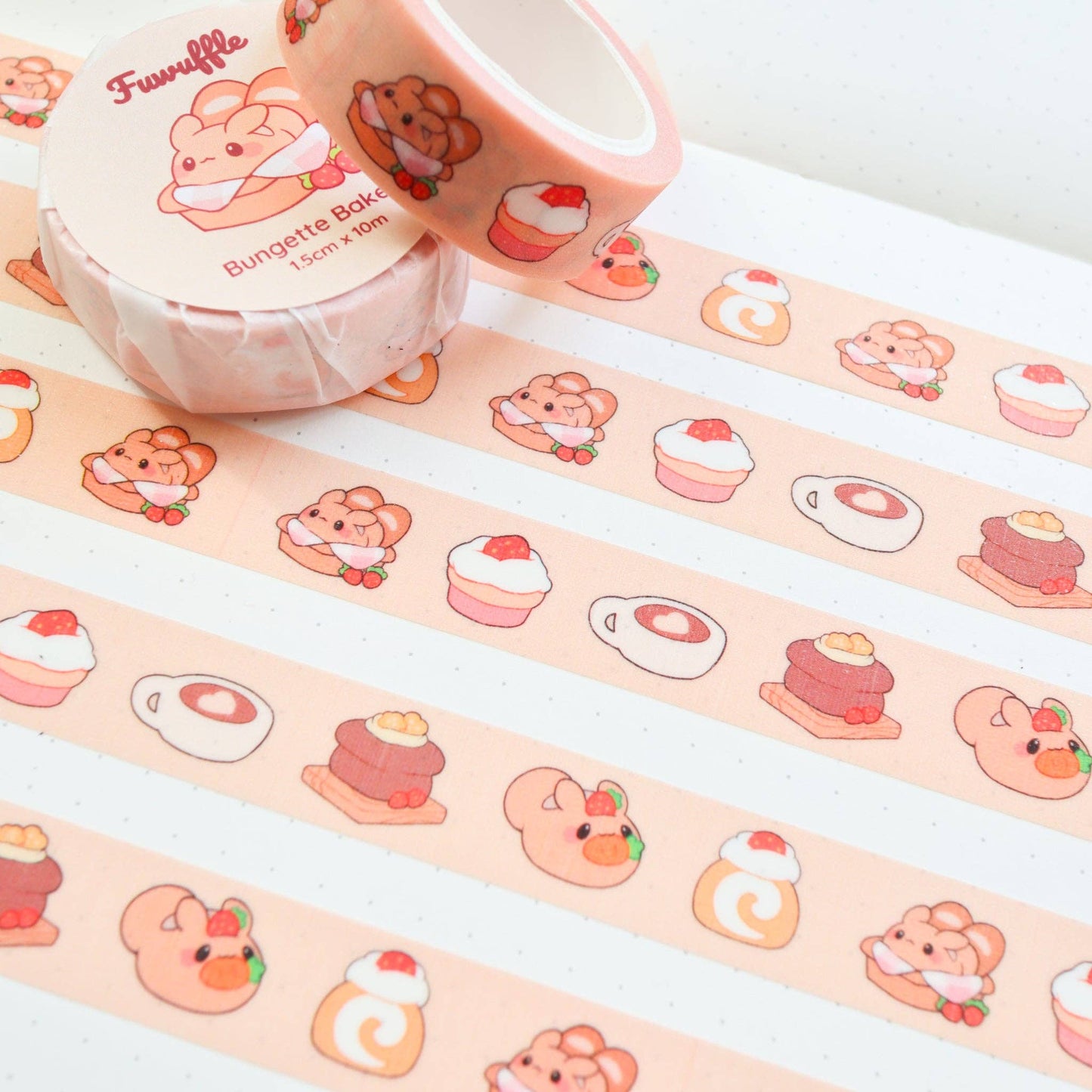 🐰 Bunny Bakery Washi Tape – Baked Goodness & Fluffy Friends!