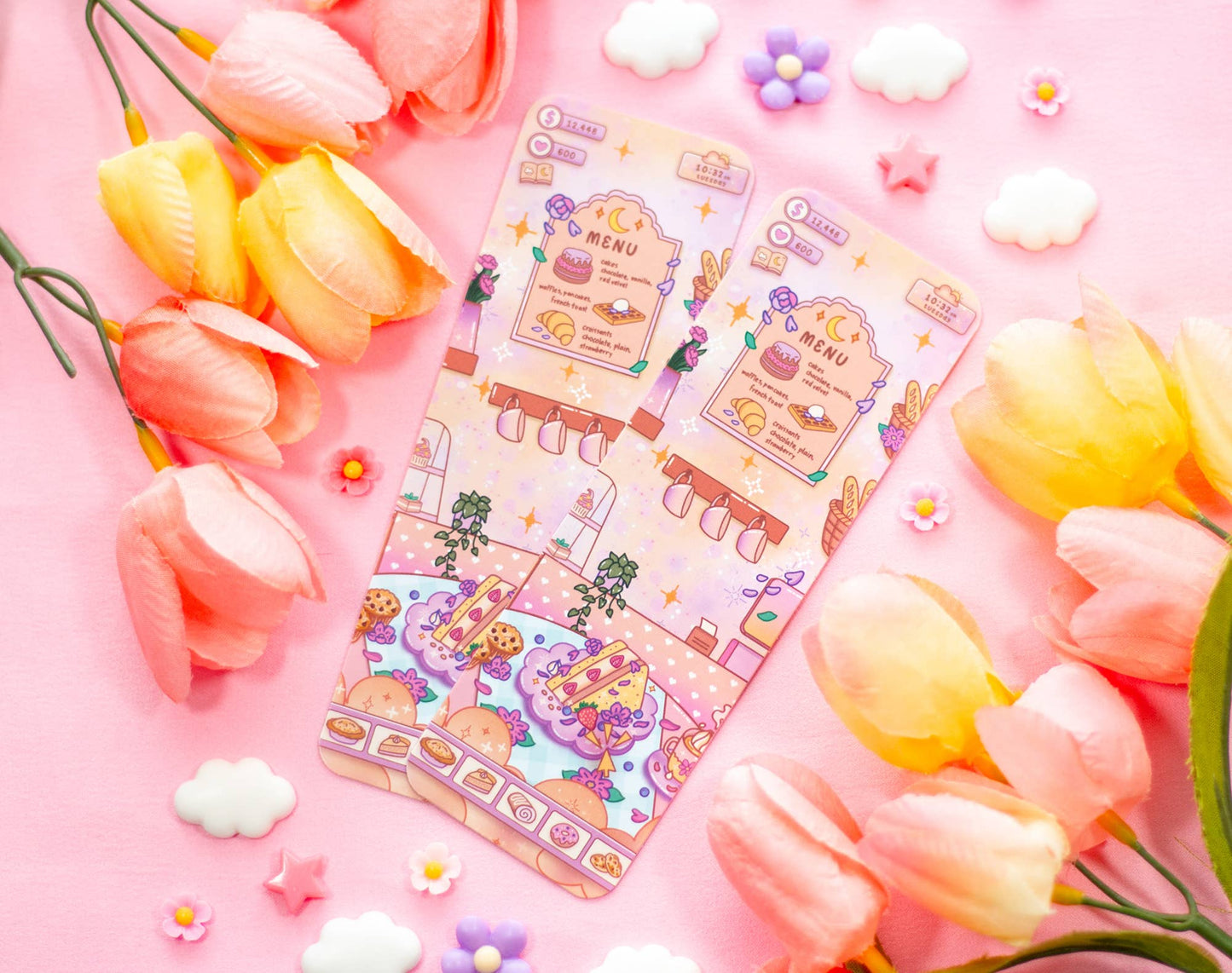 โ Cafe Quest Bookmark โ Glossy & Double-Sided! ๐