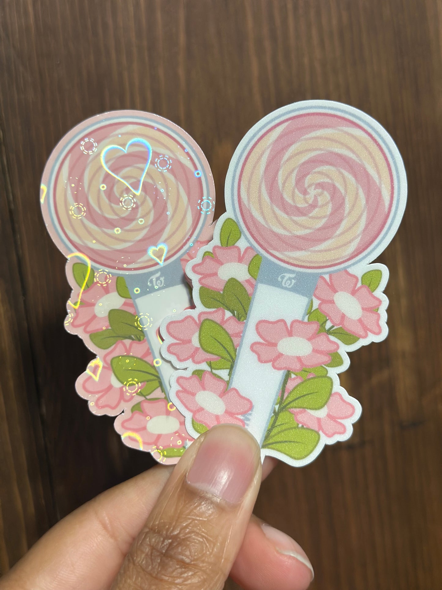 π‘ K-Pop Light Stick Vinyl Sticker β Holographic or Matte! πΆ