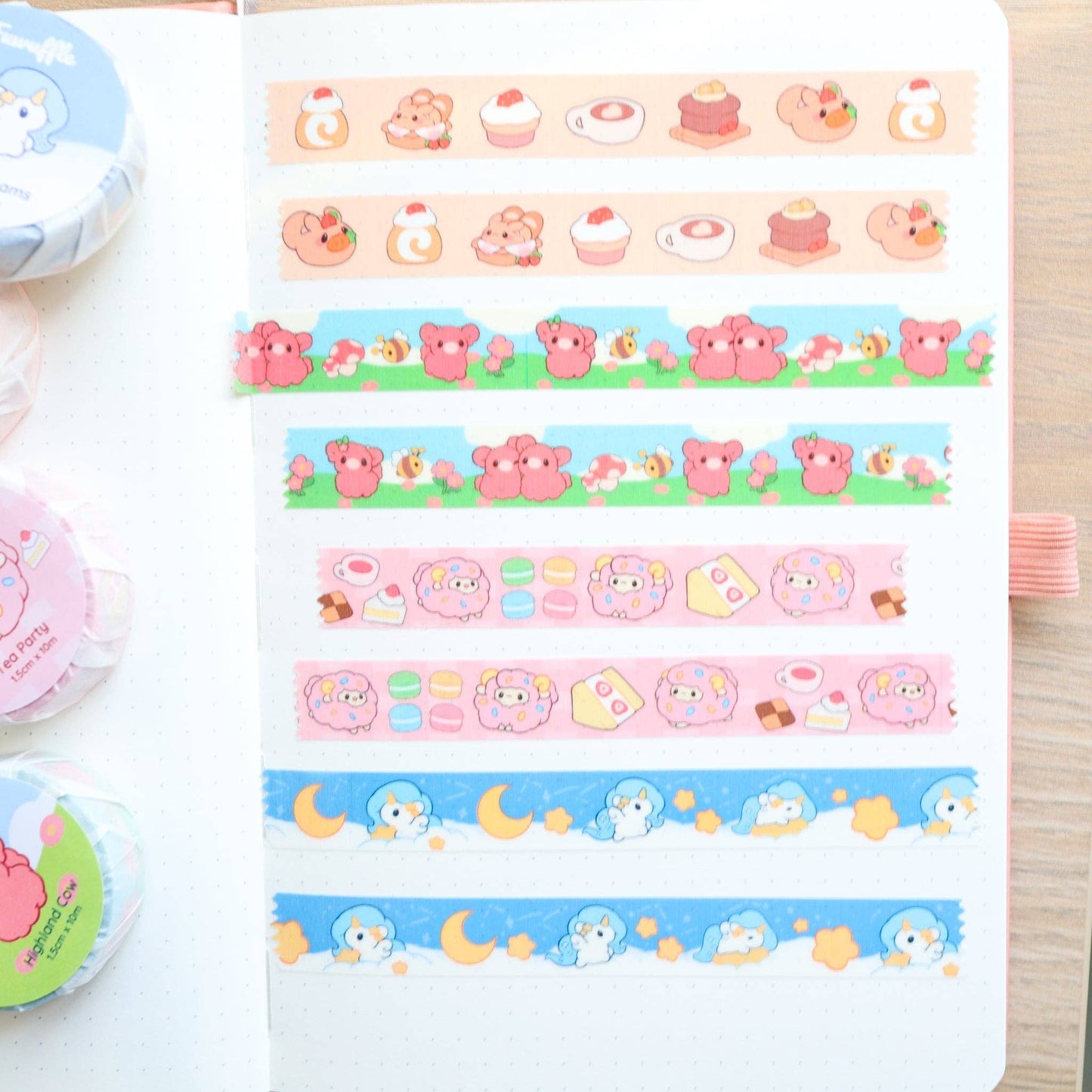 🐰 Bunny Bakery Washi Tape – Baked Goodness & Fluffy Friends!