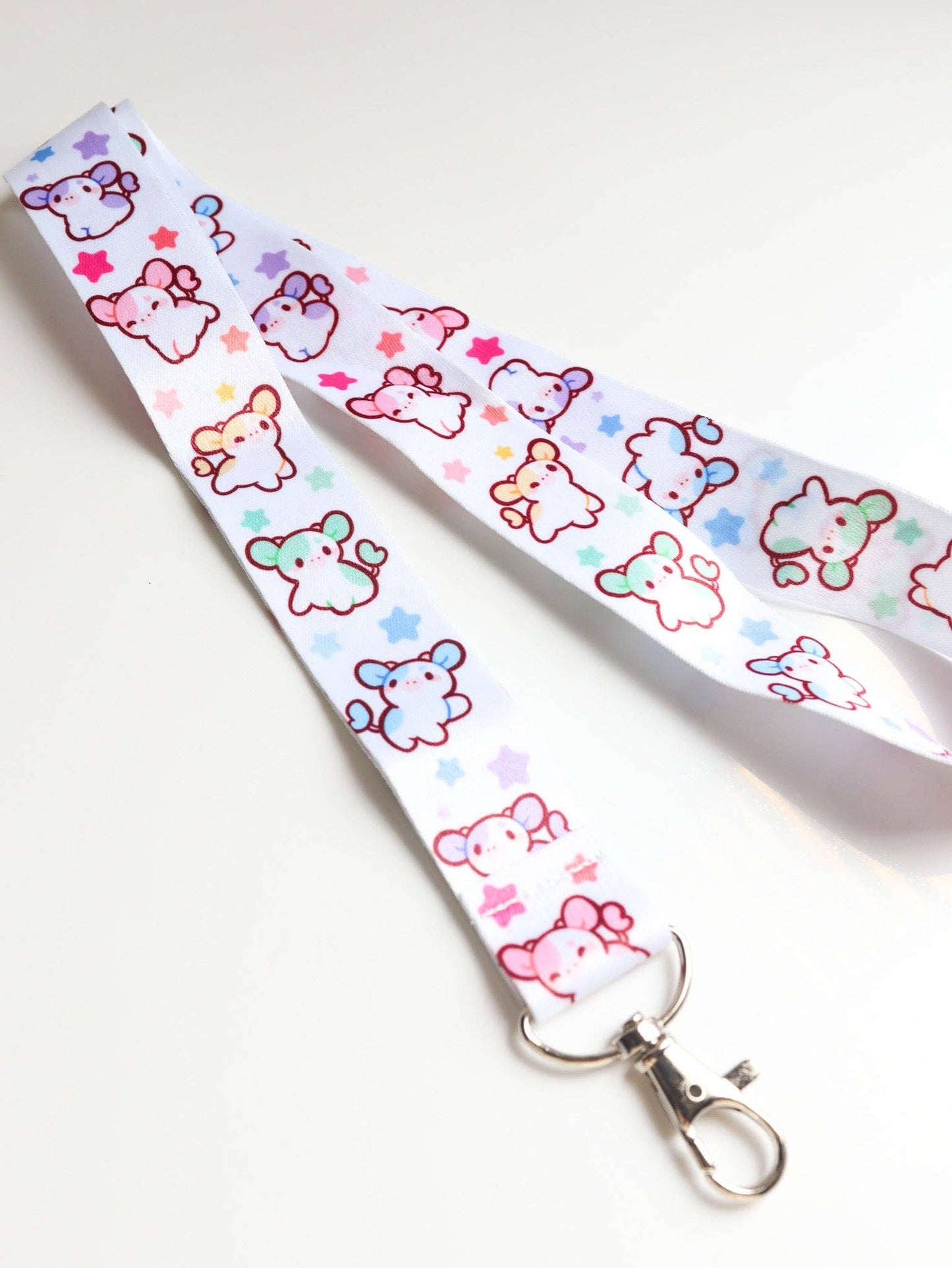 Pastel Cows Lanyard