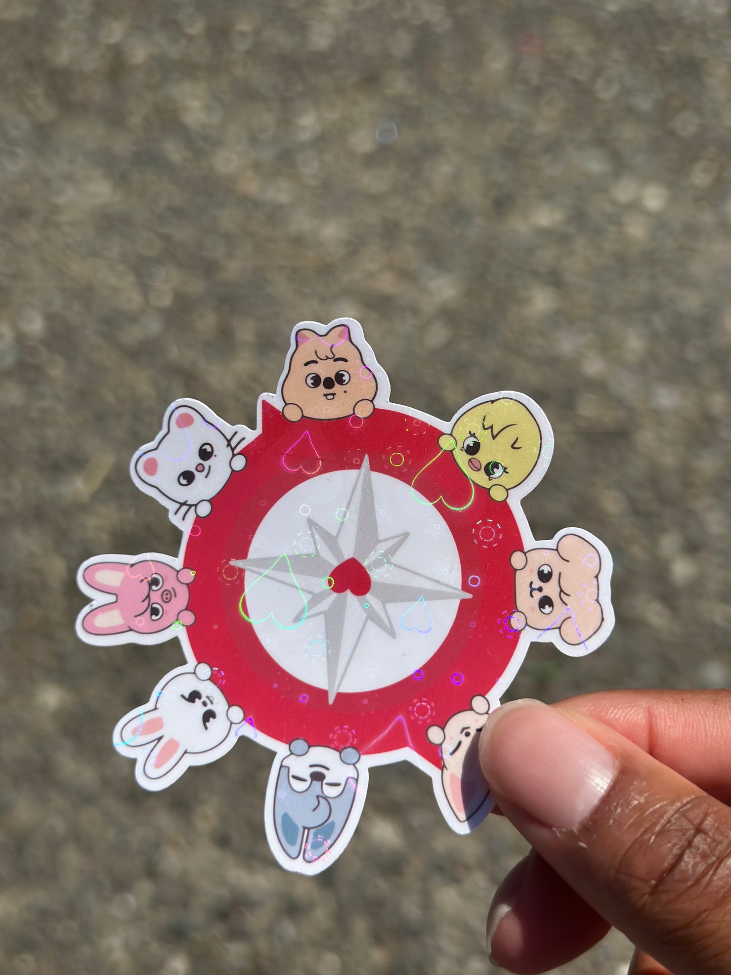 🧭 SKZOO Compass Sticker