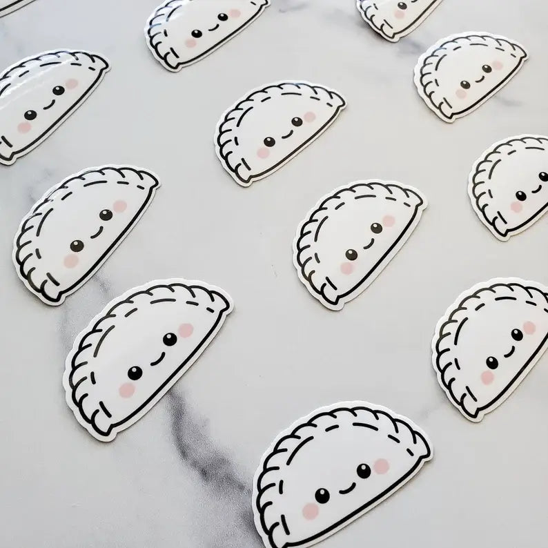 Dumpling Vinyl Sticker | Asian food foodie laptop decal