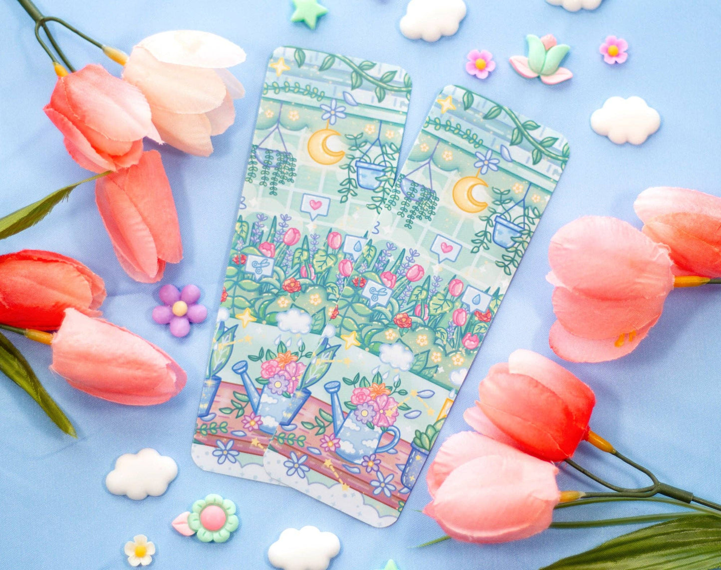 ๐ฟ Botanical Bliss Bookmark โ Glossy & Double-Sided! ๐ธ