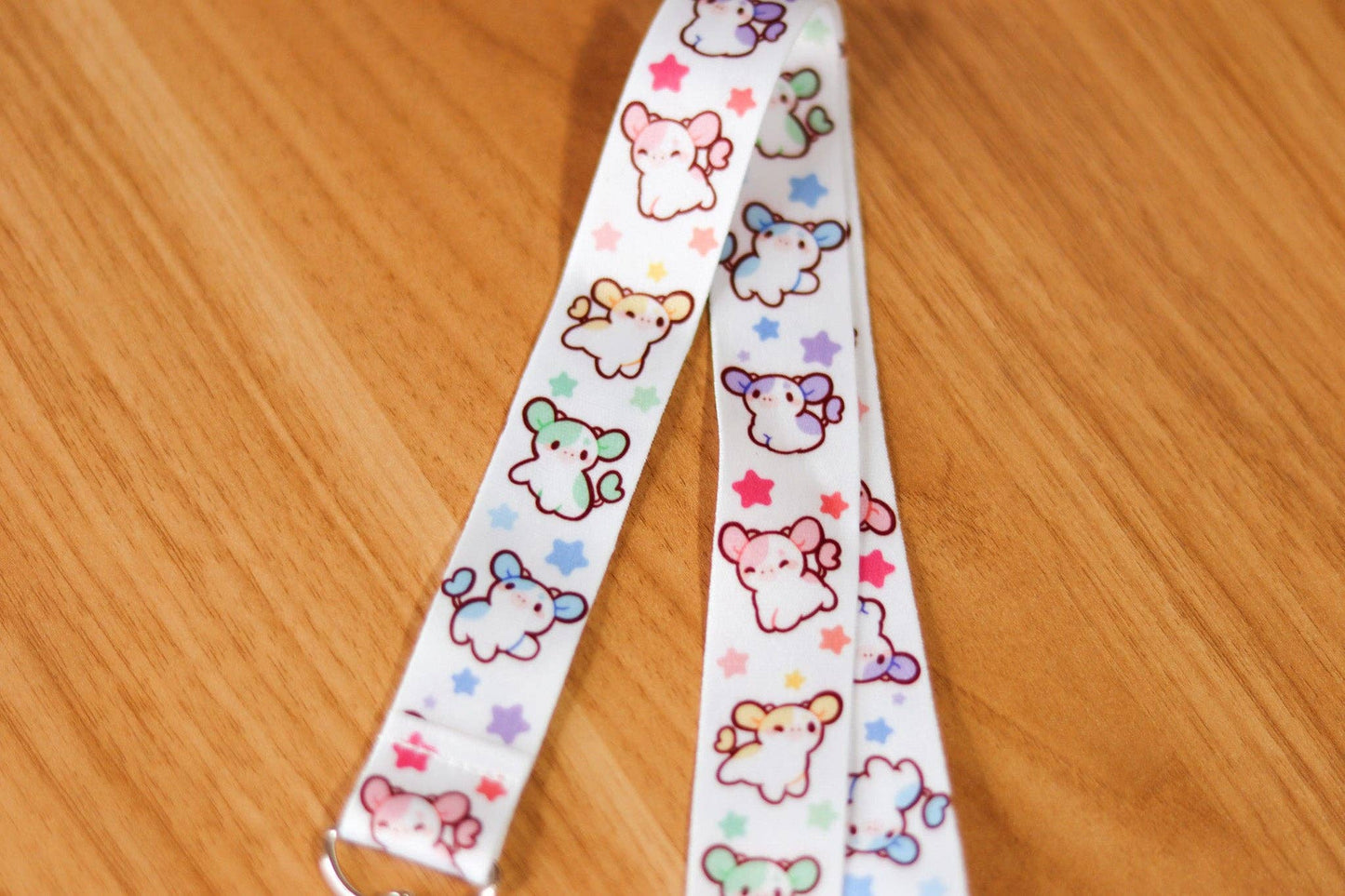 Pastel Cows Lanyard