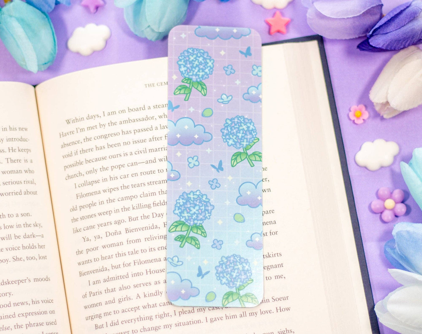 π Hydrangea Dreams Bookmark β Glossy & Double-Sided! πΈ