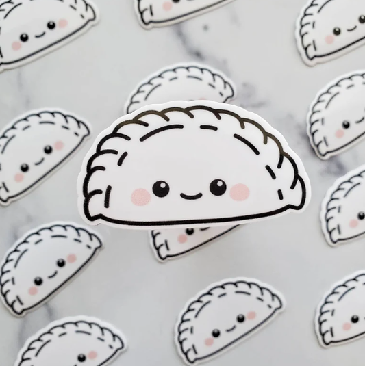 Dumpling Vinyl Sticker | Asian food foodie laptop decal