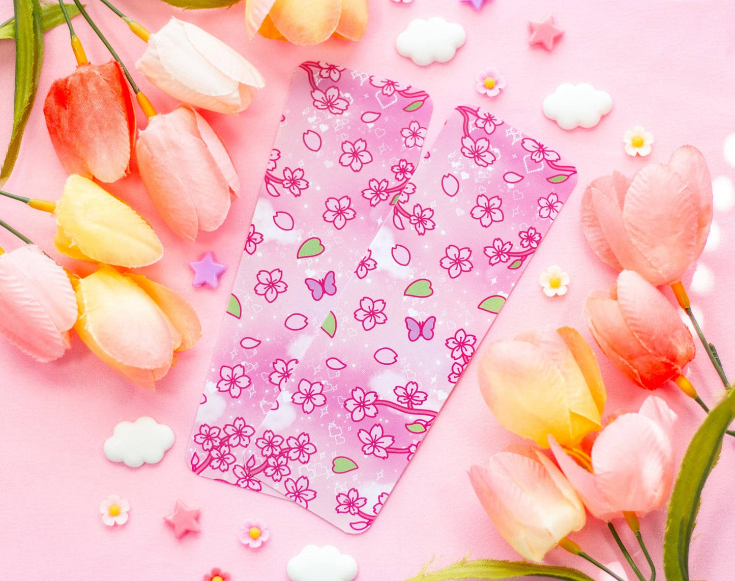 🌸 Sakura Bookmark – Glossy & Double-Sided! 🌸
