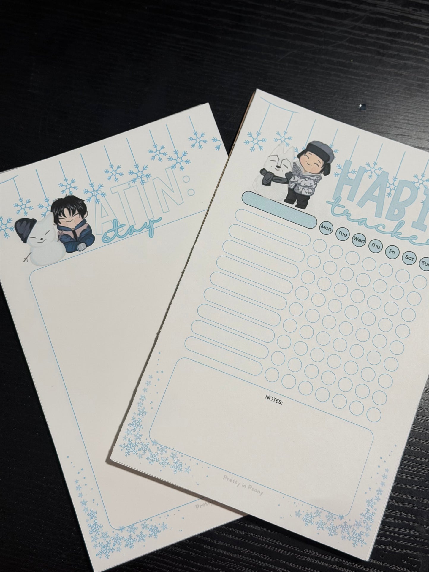 ❄️ Chibi Winter Notepad & Habit Tracker (Limited Edition)