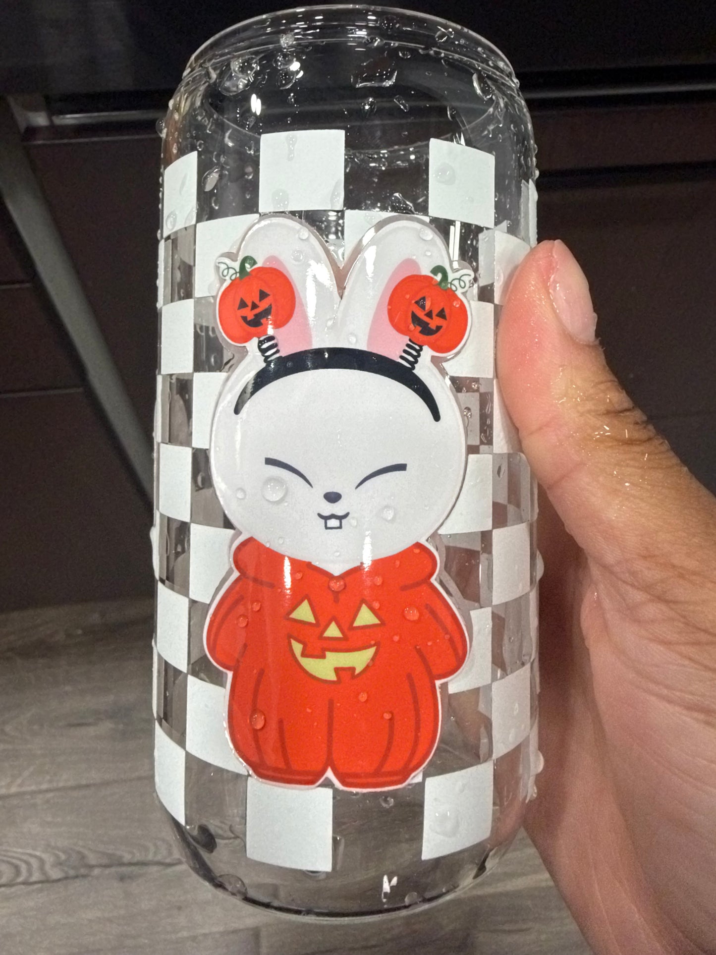 SKZOO Halloween Glow-in-the-Dark Glass Cup