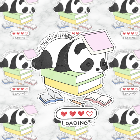 Polyglot in Training Panda Sticker