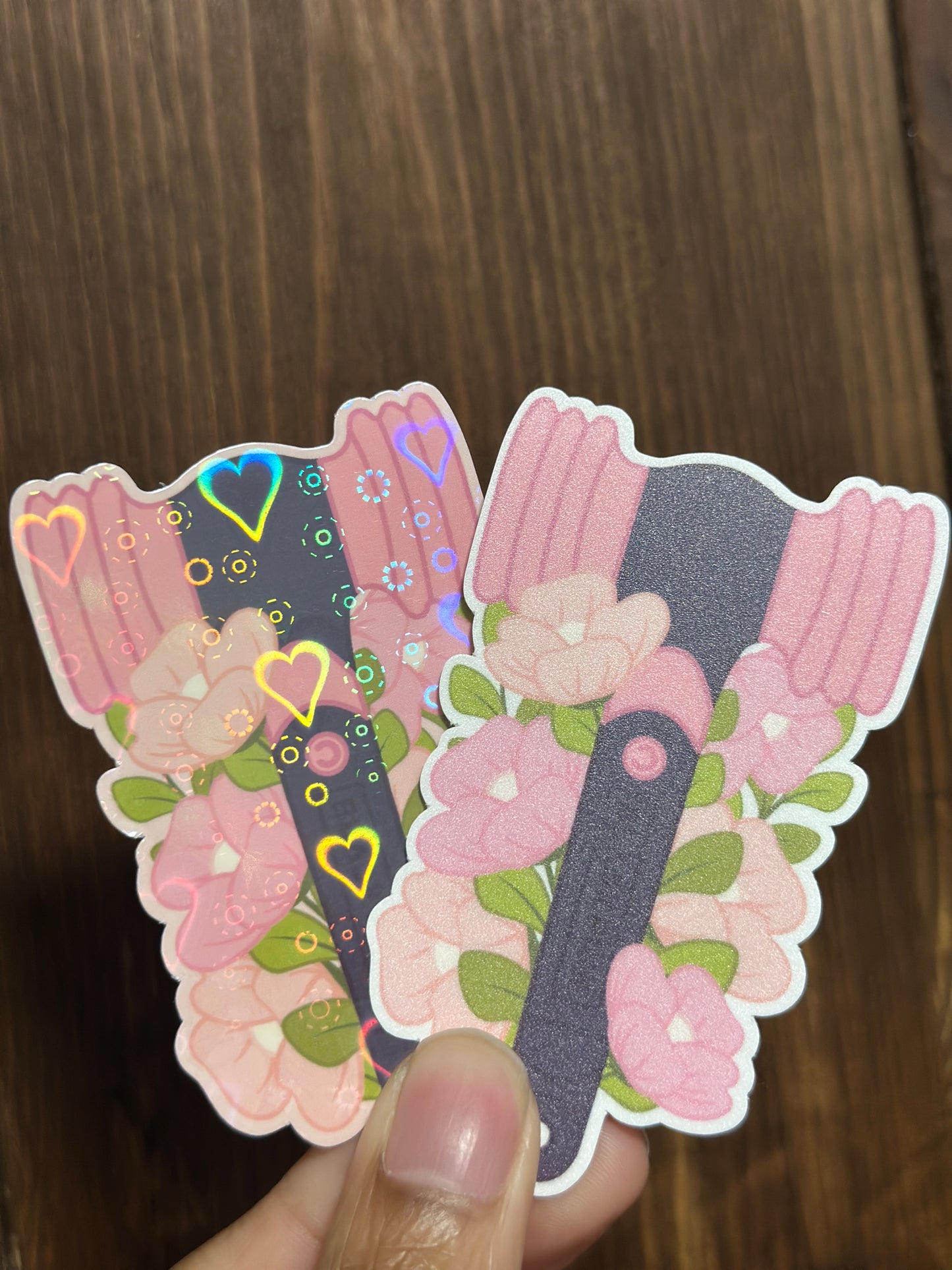 π‘ K-Pop Light Stick Vinyl Sticker β Holographic or Matte! πΆ