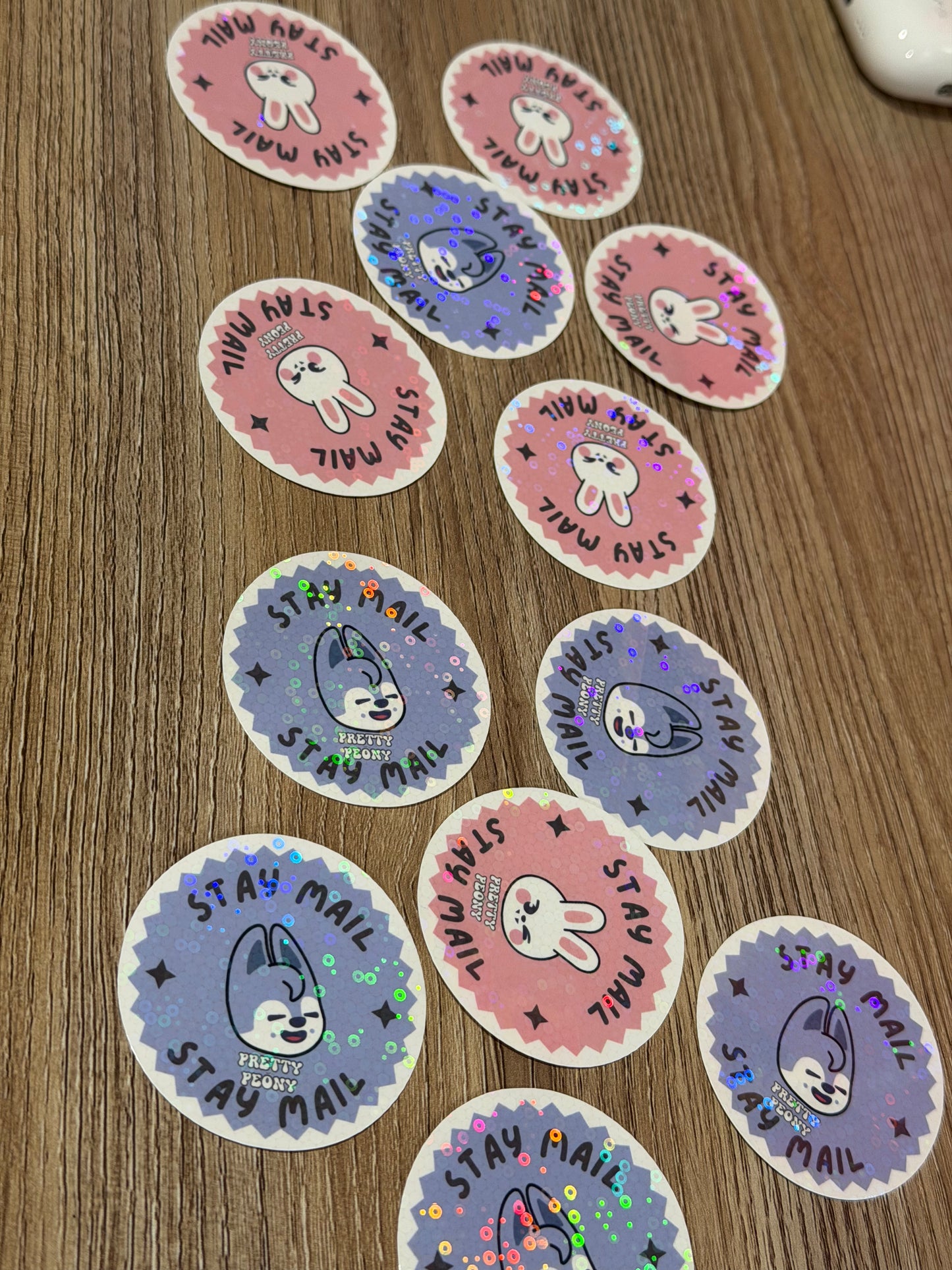 π Stay Mail Shipping Stickers Round Edition