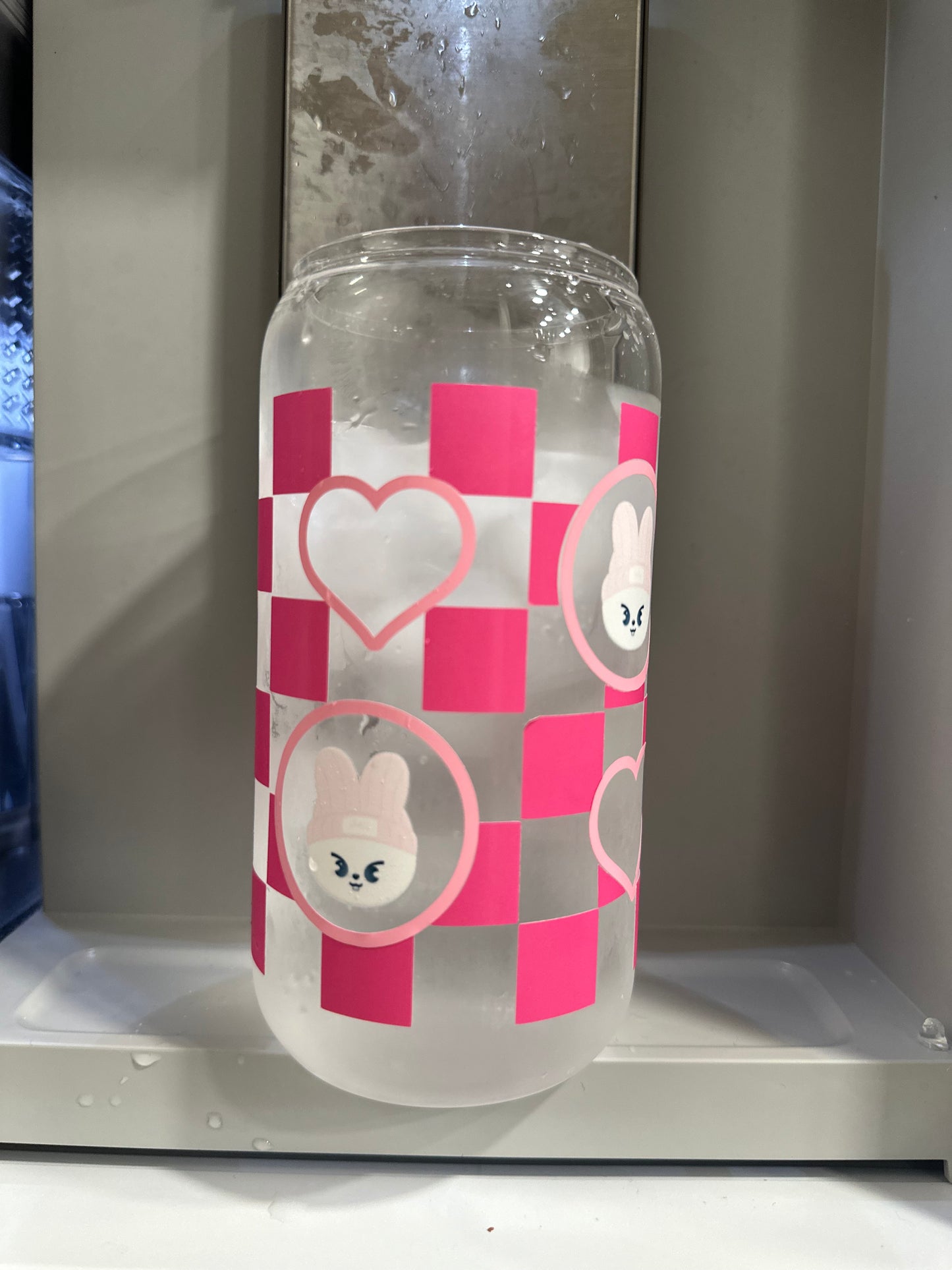 🐾 SKZOO 16oz Color-Changing Glass Cup – Cute, Cool, & Collectible! 🧋