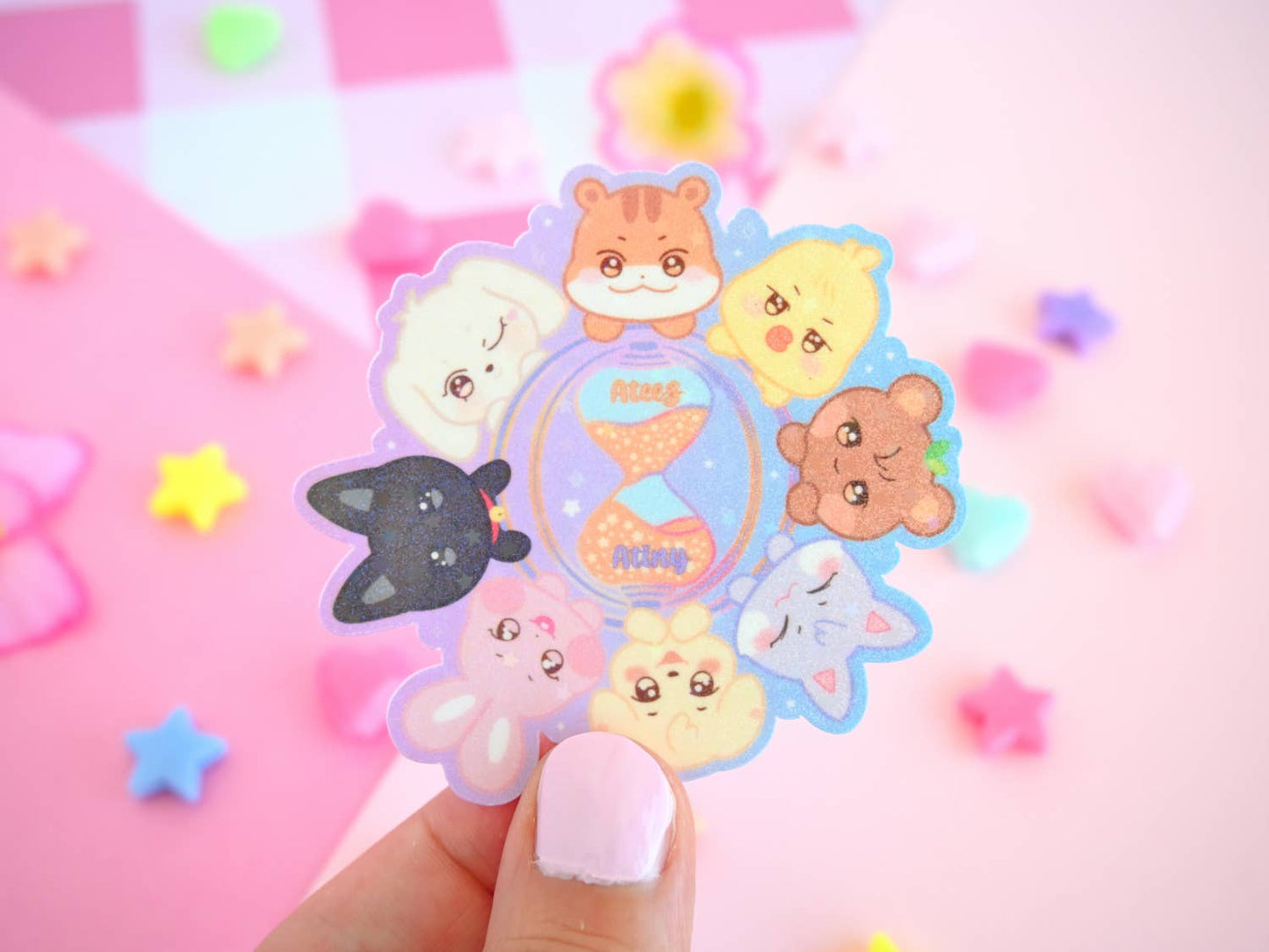 ATEEZ Light Stick Vinyl Sticker – K-pop Waterproof Die Cut 🎤✨