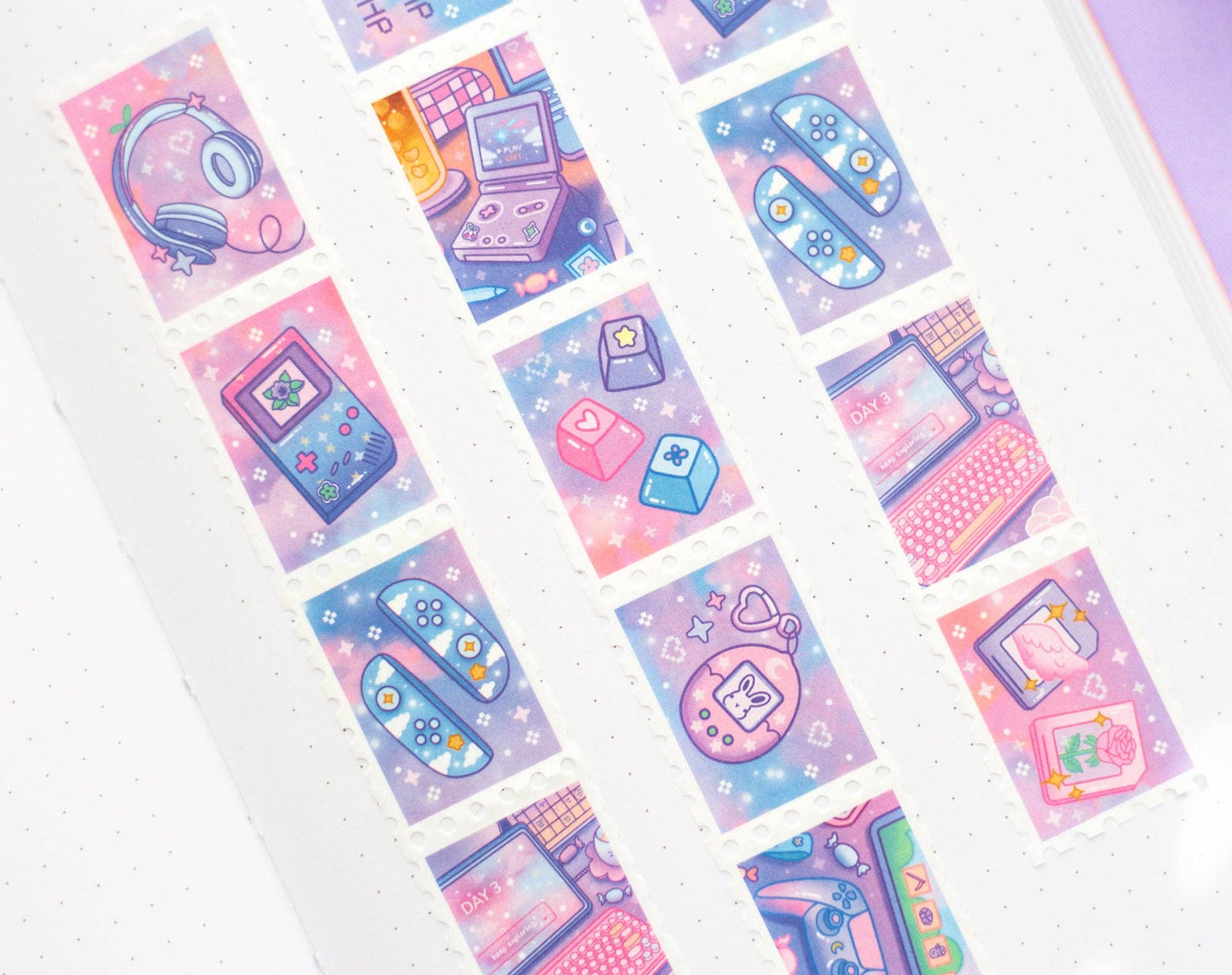 ๐ฎ Game Time Stamp Washi Tape โ Playful Vibes for Your Journal!