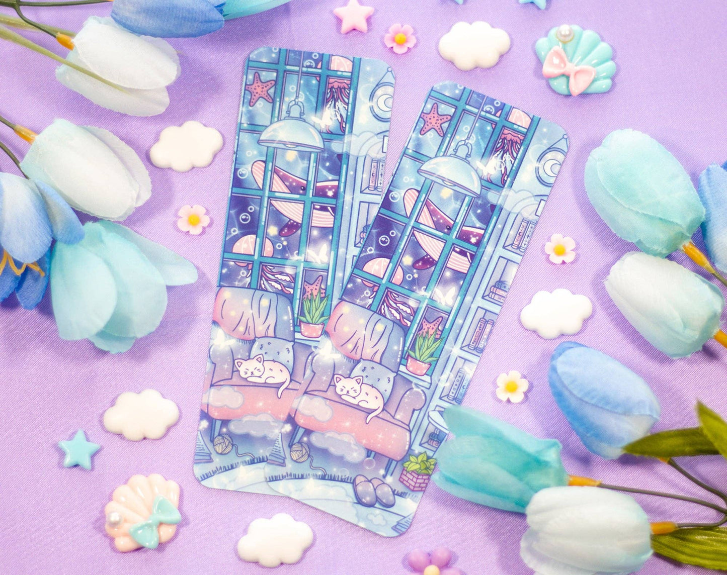 📖 Reading Room Bookmark – Glossy & Double-Sided! 🛋️