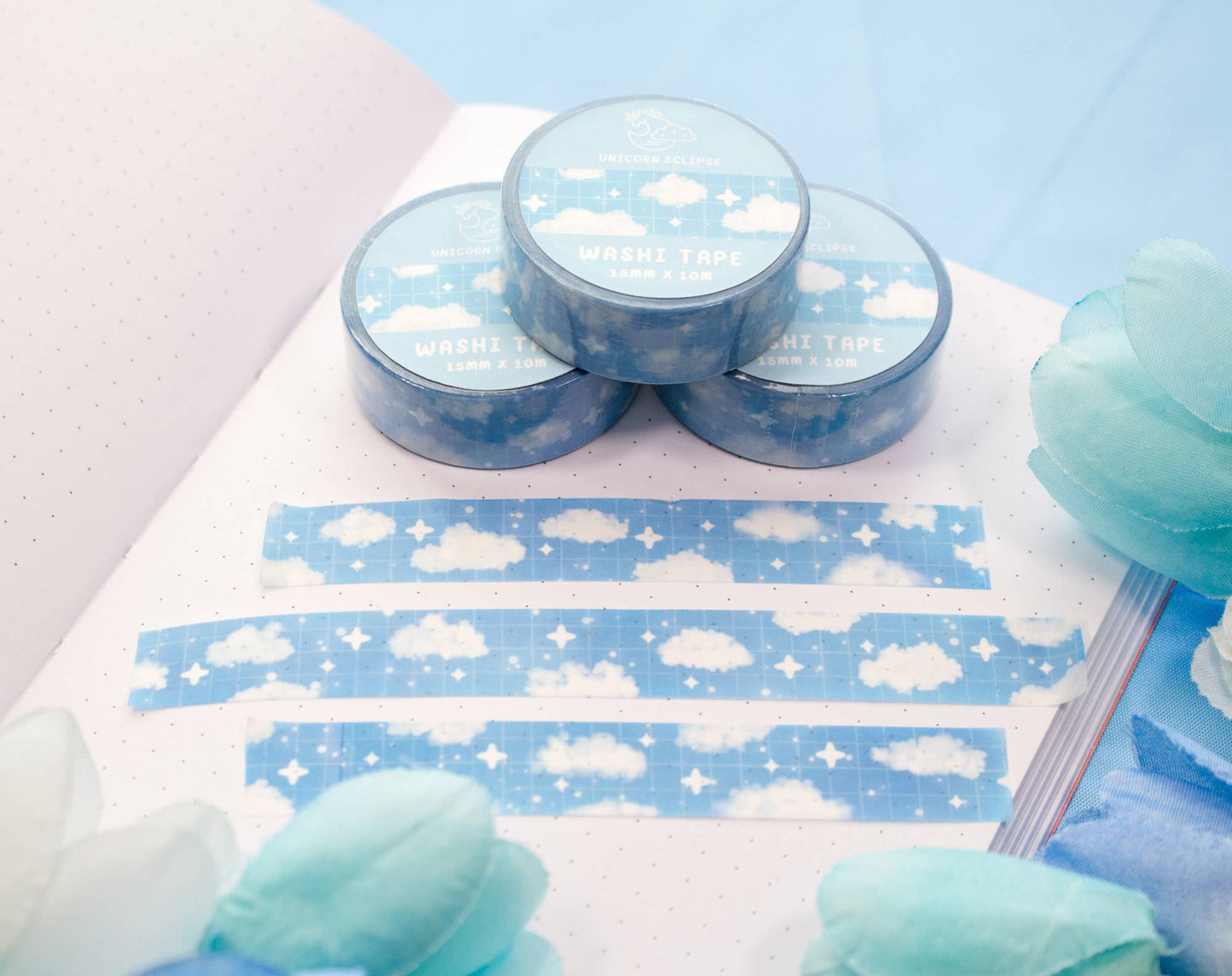 ☁️ Cloud Sky Washi Tape – Soft Skies, Soft Touch!