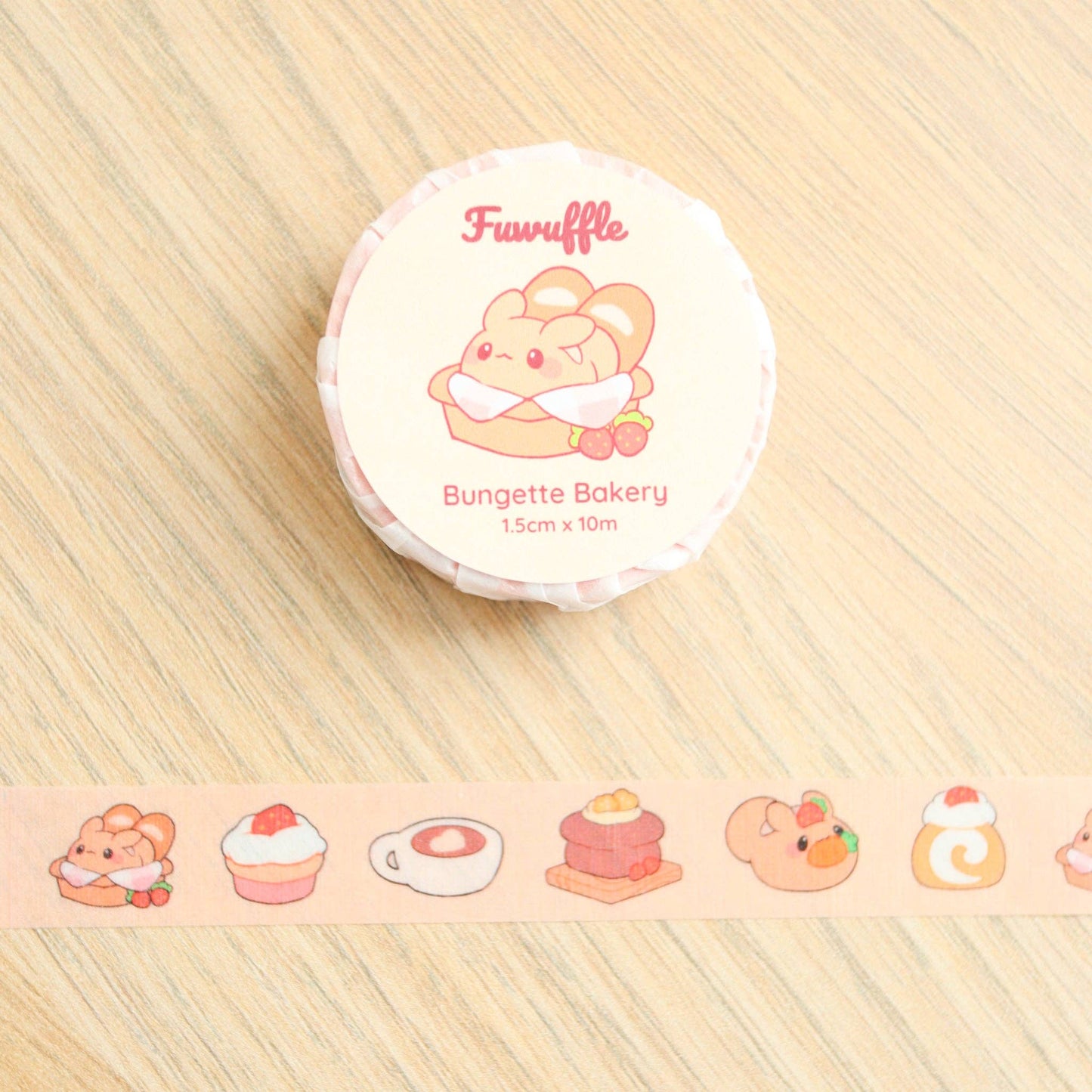 🐰 Bunny Bakery Washi Tape – Baked Goodness & Fluffy Friends!