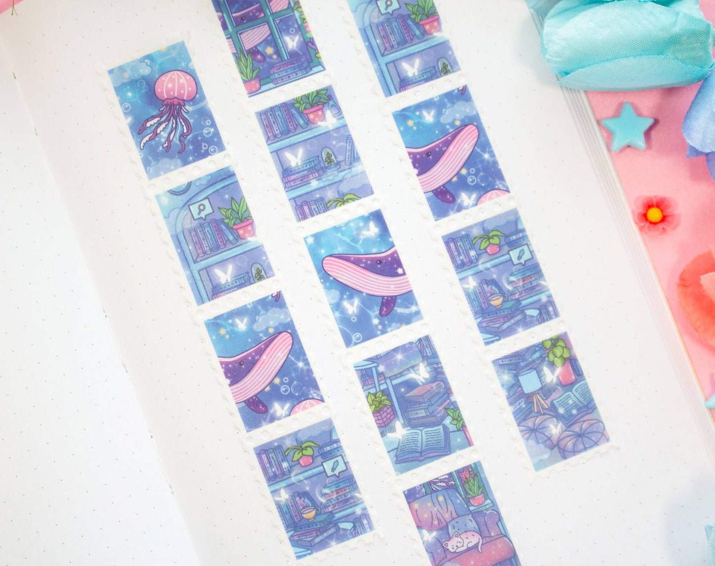 π Reading Room Stamp Washi Tape β Bookish Dreams Begin Here!