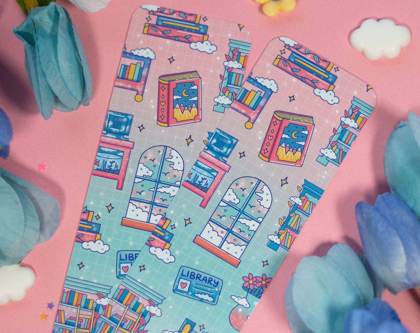 π Library Bookmark β Glossy & Double-Sided! ποΈ