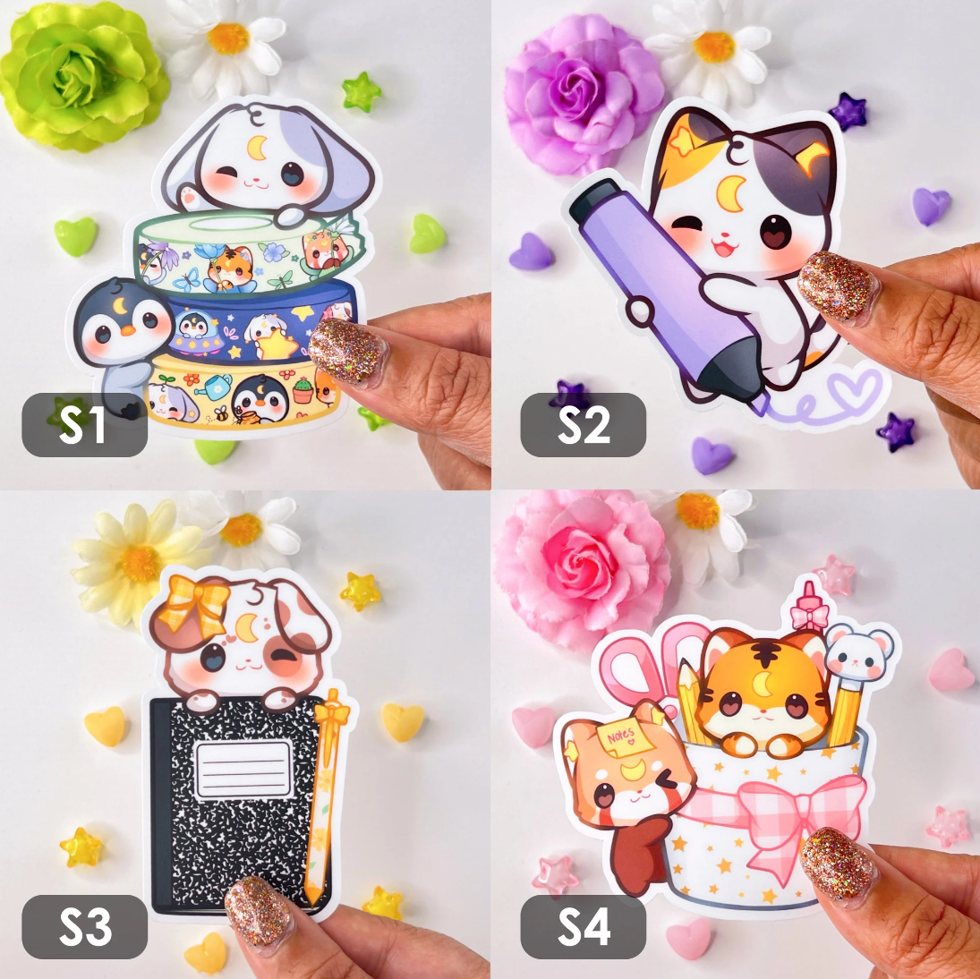 🖊️ Stationery Friends Vinyl Sticker – For the Supply Obsessed! 🧷