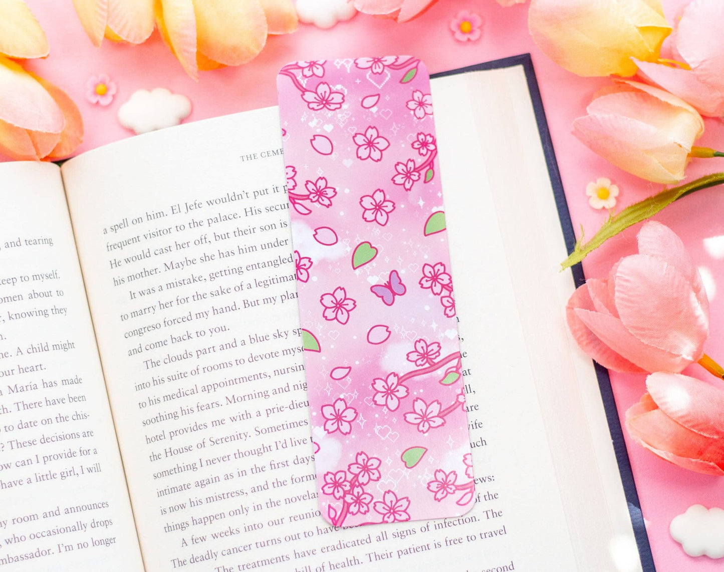 🌸 Sakura Bookmark – Glossy & Double-Sided! 🌸