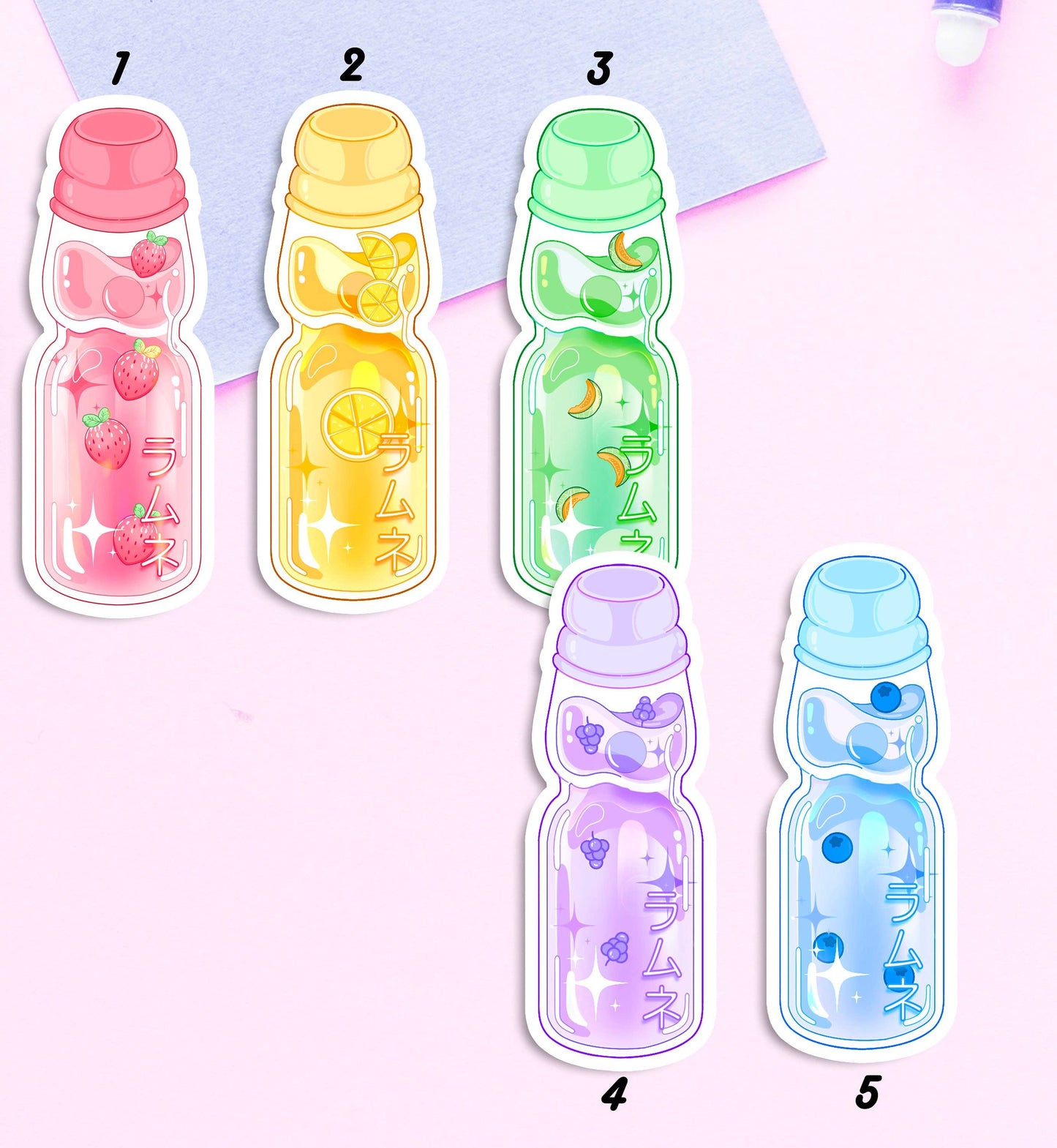 Ramune Soda Stickers