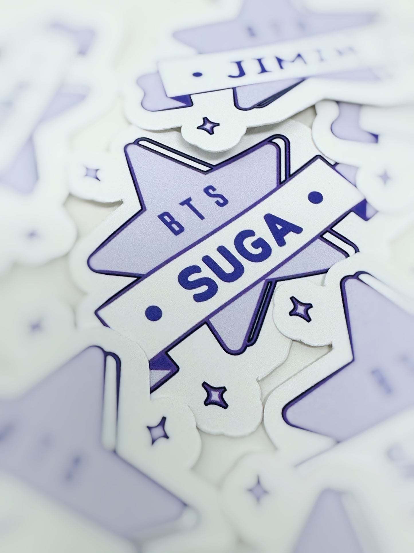 BTS Star Stickers 2.5 in x 2 in