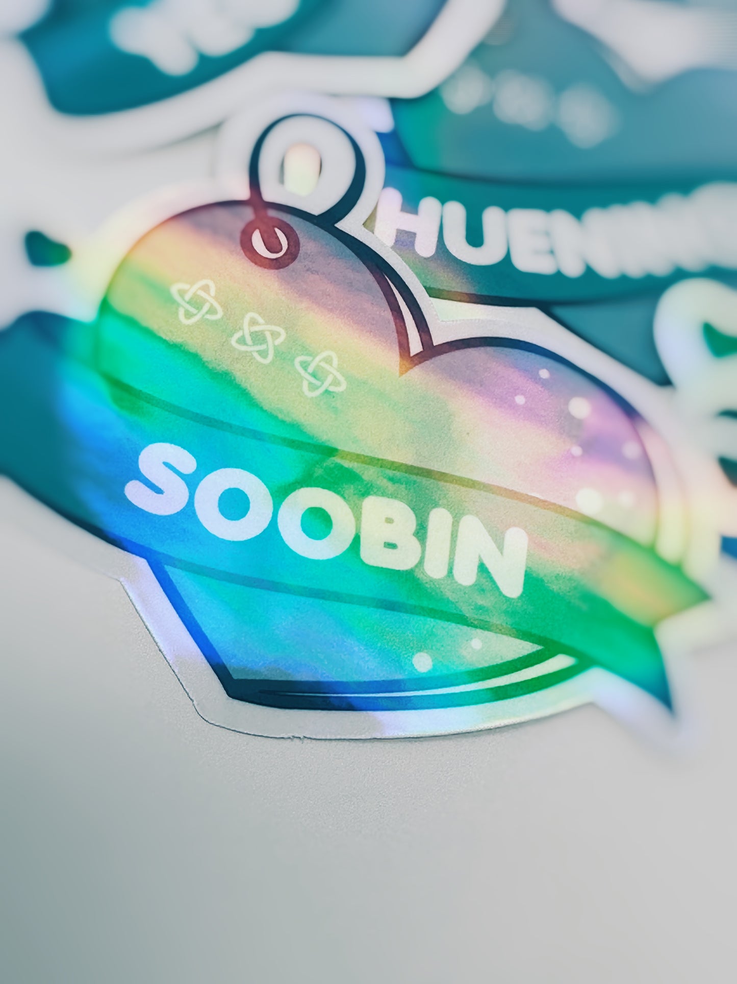 Tomorrow x Together TXT Holographic Heart Stickers 4.25 in x 3.5 in
