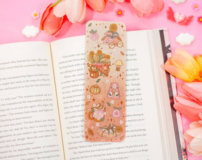 🏡 Cozy Cottage Bookmark – Glossy & Double-Sided! 🌼
