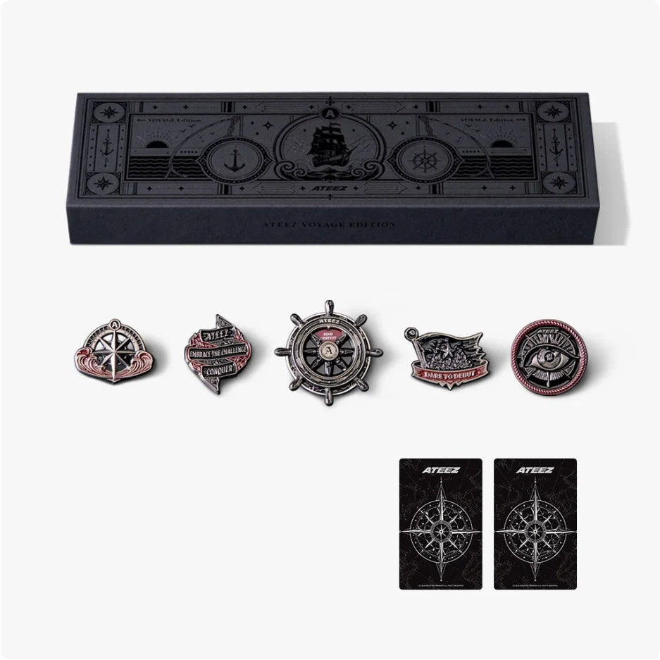 [Pre Order] ATEEZ - ATEEZ X FANPLDAY OFFICIAL MD METAL PIN SET VOYAGE EDITION-thumbmail-1