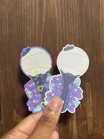 💡 K-Pop Light Stick Vinyl Sticker – Holographic or Matte! 🎶