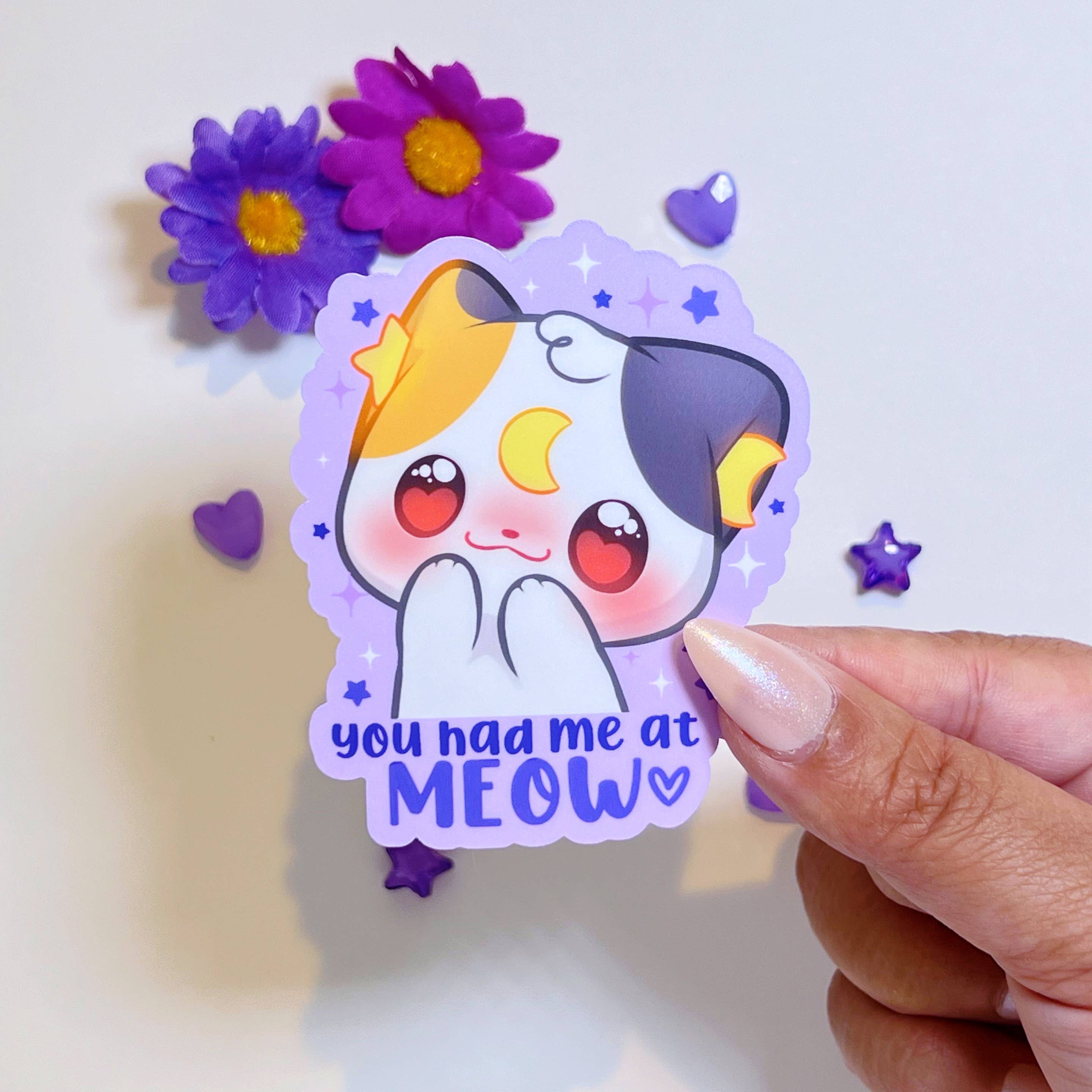 🐱 You Had Me at Meow Vinyl Sticker – Purrfectly Adorable! 💕