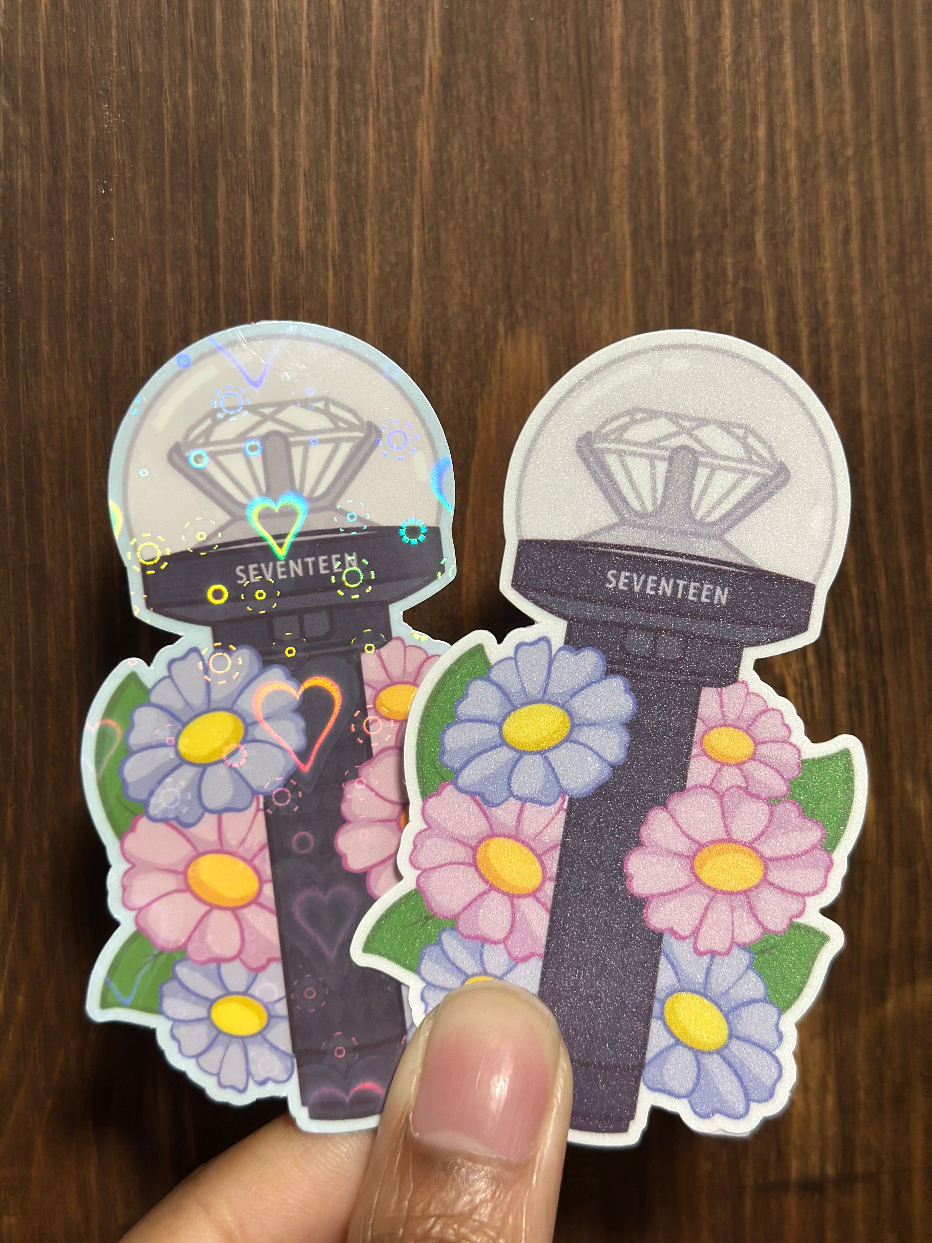 💡 K-Pop Light Stick Vinyl Sticker – Holographic or Matte! 🎶-thumbmail-11