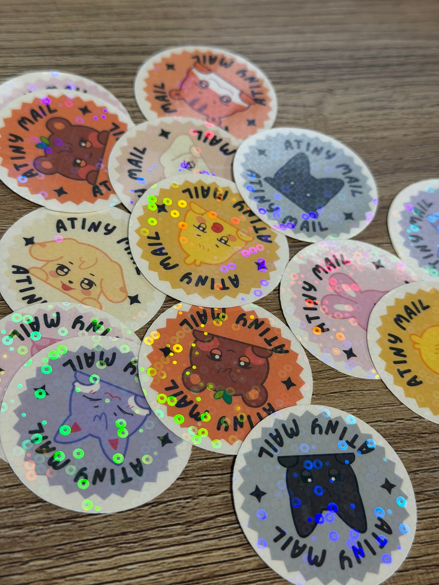 💌 Atiny Mail Shipping Stickers Round Edition