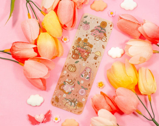 🏡 Cozy Cottage Bookmark – Glossy & Double-Sided! 🌼