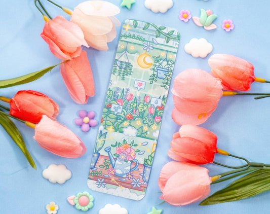 🌿 Botanical Bliss Bookmark – Glossy & Double-Sided! 🌸