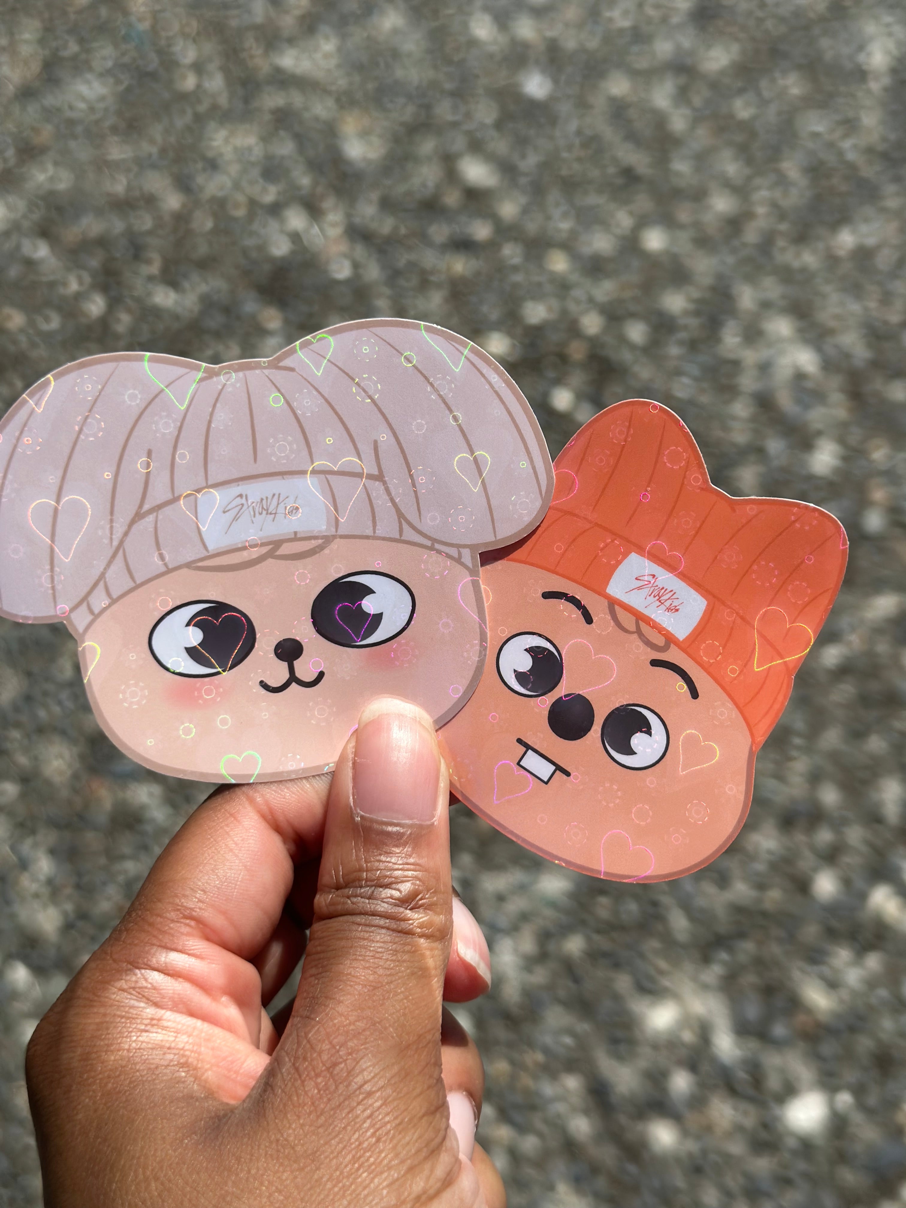 🐾 SKZOO with Beanies Vinyl Sticker Face Edition-thumbmail-4