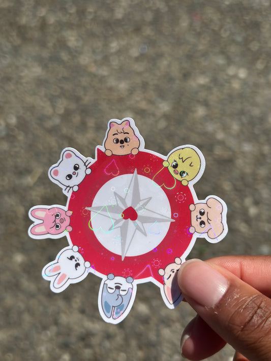 🧭 SKZOO Compass Sticker