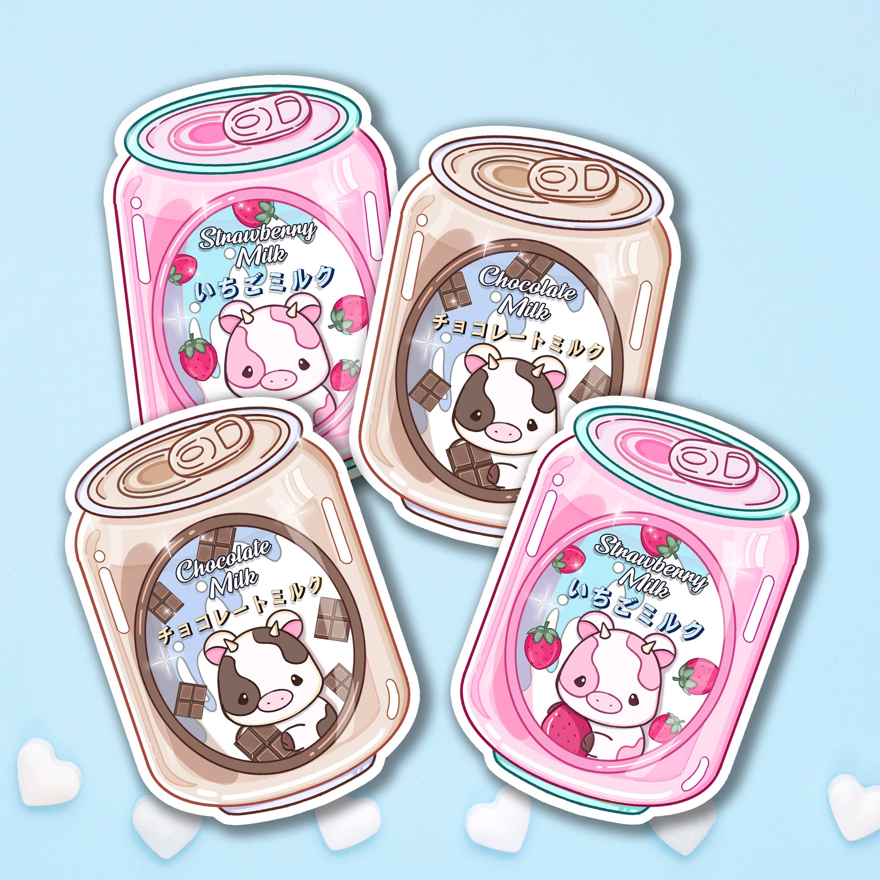 Cow Japanese Milk Can Sticker-thumbmail-2