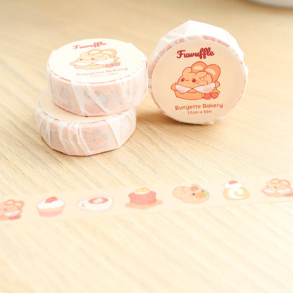 🐰 Bunny Bakery Washi Tape – Baked Goodness & Fluffy Friends!
