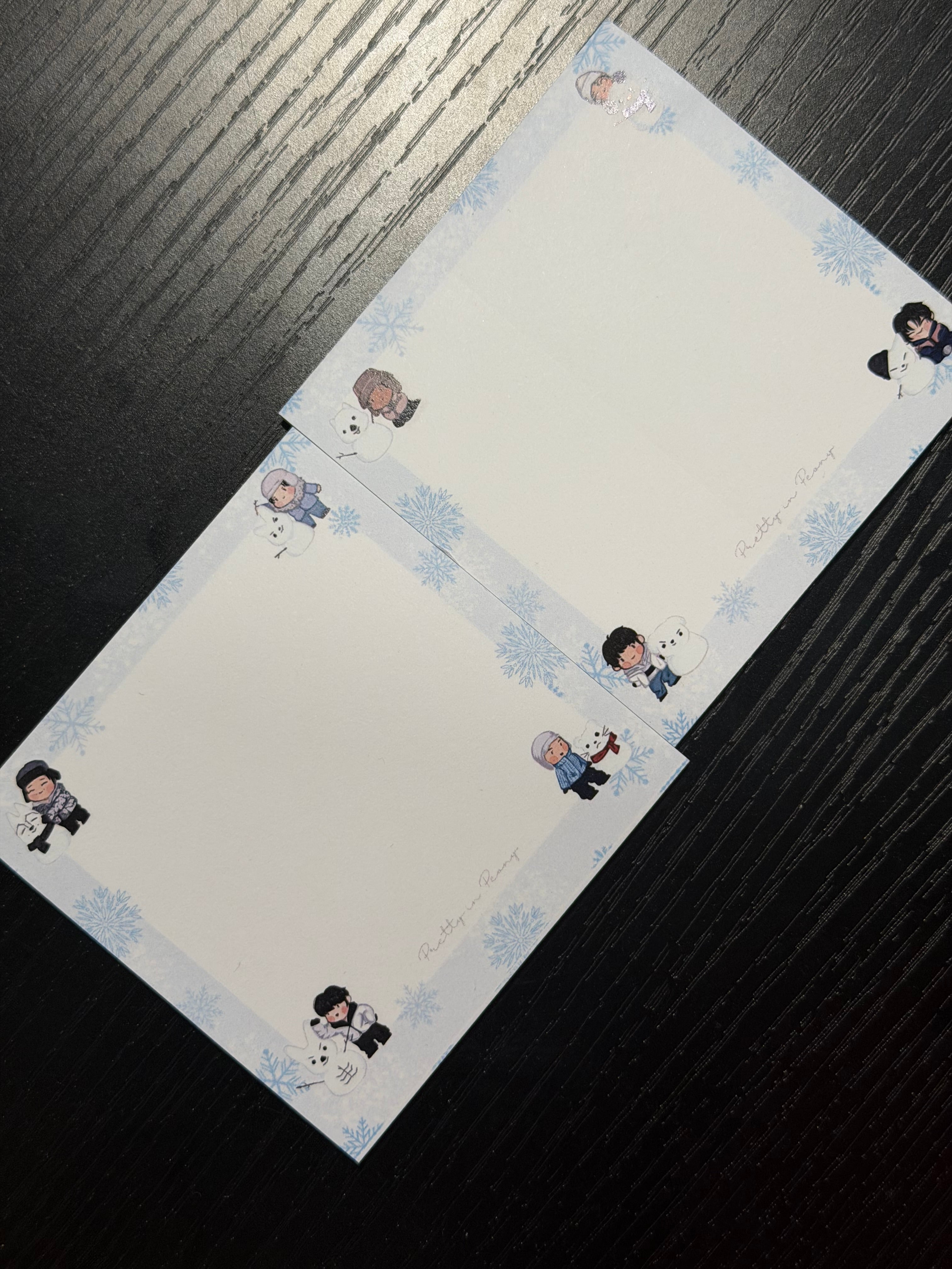❄️ Chibi Winter SKZOO Snowman Sticky Notes (Limited Edition)-thumbmail-1