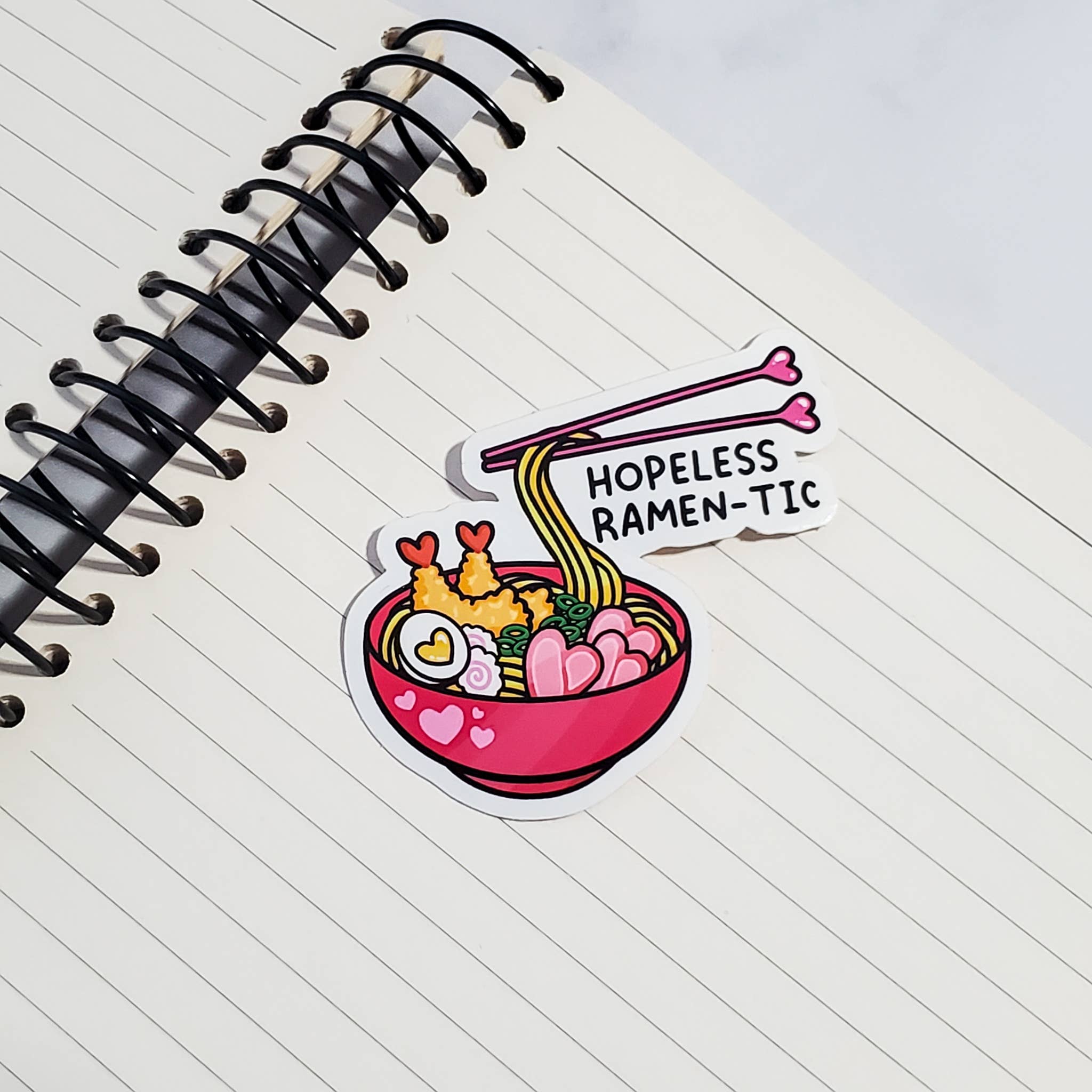 Hopeless Ramen-tic Vinyl Sticker | Ramen Noodles Lover decal-thumbmail-2