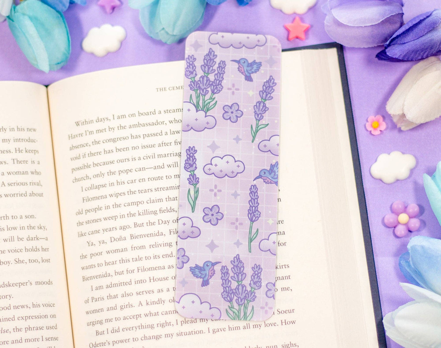 🌿 Lavender Dreams Bookmark – Glossy & Double-Sided! 💜